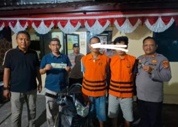 Pinjam Motor Malah Digadaikan,Dua Pria  Ditangkap Polsek Palas