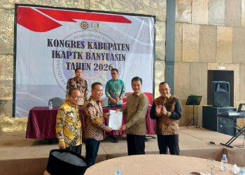 Sekda Sumsel Buka Kongres IKAPTK Banyuasin 2026