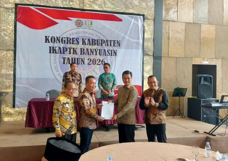 Sekda Sumsel Buka Kongres IKAPTK Banyuasin 2026